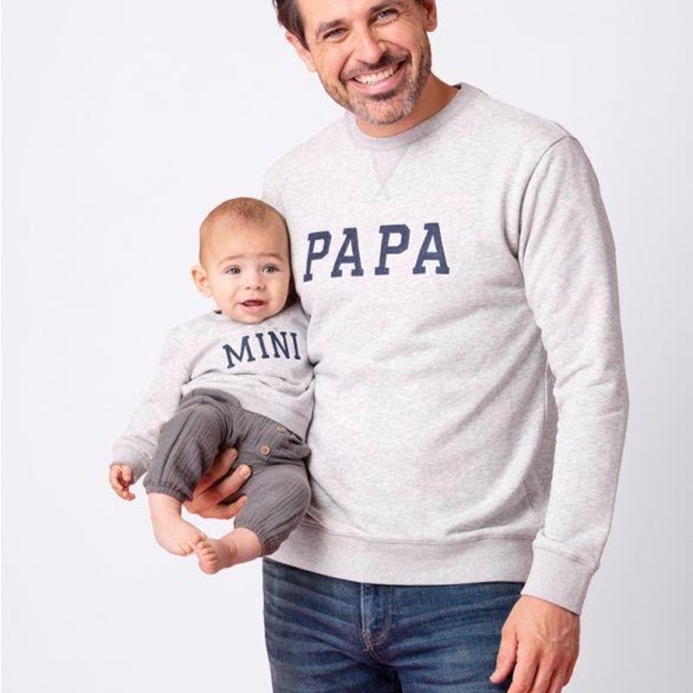 Cotton Blend Papa & Mini Sweatshirts